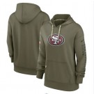 Women's San Francisco 49ers Olive 2022 Salute To Service Performance Pullover Hoodie
