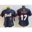 Women's San Francisco Giants #17 Heliot Ramos Black 2025 City Connect Limited Jersey