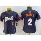 Women's San Francisco Giants #2 Willy Adames Black 2025 City Connect Limited Jersey