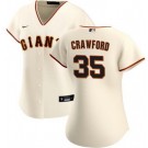 Women's San Francisco Giants #35 Brandon Crawford Cream Cool Base Jersey