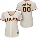Women's San Francisco Giants Customized Cream Cool Base Jersey