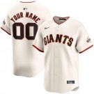 Women's San Francisco Giants Customized Cream Limited Jersey