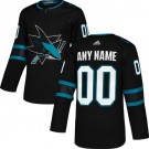 Women's San Jose Sharks Customized Black Alternate Authentic Jersey