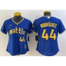 Women's Seattle Mariners #44 Julio Rodriguez Blue 2023 City Player Number Cool Base Jersey