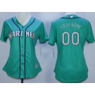 Women's Seattle Mariners Customized Green Cool Base Jersey