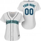 Women's Seattle Mariners Customized White Cool Base Jersey