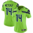 Women's Seattle Seahawks #14 DK Metcalf Limited Green Rush Color Jersey