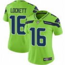 Women's Seattle Seahawks #16 Tyler Lockett Limited Green Rush Color Jersey