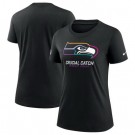 Women's Seattle Seahawks Black 2024 Crucial Catch T Shirt