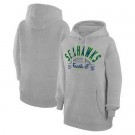 Women's Seattle Seahawks Starter Gray Half Ball Team Pullover Hoodie