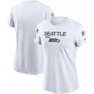 Women's Seattle Seahawks White 2024 Salute To Service Legend Performance T Shirt