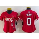 Women's St Louis Cardinals #0 Masyn Winn Red 2024 City Connect Limited Jersey
