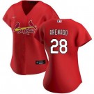 Women's St Louis Cardinals #28 Nolan Arenado Red Cool Base Jersey