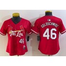 Women's St Louis Cardinals #46 Paul Goldschmidt Red 2024 City Connect Limited Jersey
