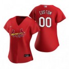 Women's St Louis Cardinals Customized Red Alternate 2020 Cool Base Jersey