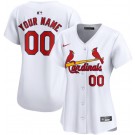 Women's St Louis Cardinals Customized White Limited Jersey