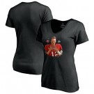 Women's Tampa Bay Buccaneers #12 Tom Brady Black 2021 Super Bowl LV Champions Printed T-Shirt 210388