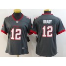 Women's Tampa Bay Buccaneers #12 Tom Brady Limited Pewter Vapor Untouchable Jersey