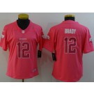 Women's Tampa Bay Buccaneers #12 Tom Brady Limited Pink Vapor Untouchable Jersey