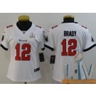 Women's Tampa Bay Buccaneers #12 Tom Brady Limited White 2021 Super Bowl LV Bound Vapor Untouchable Jersey