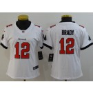 Women's Tampa Bay Buccaneers #12 Tom Brady Limited White Vapor Untouchable Jersey