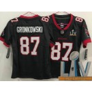 Women's Tampa Bay Buccaneers #87 Rob Gronkowski Limited Pewter 2021 Super Bowl LV Bound Vapor Untouchable Jersey