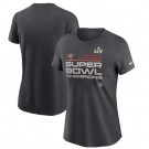 Women's Tampa Bay Buccaneers Anthracite 2021 Super Bowl LV Champions Printed T-Shirt 210383