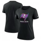 Women's Tampa Bay Buccaneers Black 2024 Crucial Catch T Shirt