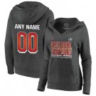 Women's Tampa Bay Buccaneers Custom Gray 2021 Super Bowl LV Champions Pullover Hoodie 210328