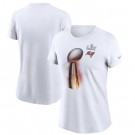 Women's Tampa Bay Buccaneers White 2021 Super Bowl LV Champions Printed T-Shirt 210368