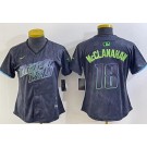 Women's Tampa Bay Rays #18 Shane McClanahan Charcoal 2024 City Connect Limited Cool Base Jersey