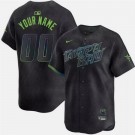 Women's Tampa Bay Rays Customized Black 2024 City Connect Limited Jersey
