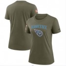 Women's Tennessee Titans Olive 2022 Salute To Service Legend T Shirt