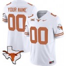 Women's Texas Longhorns Custom Limited White Fashion FUSE College Football Jersey