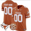 Women's Texas Longhorns Custom Limited Yellow Fashion FUSE College Football Jersey