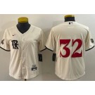 Women's Texas Rangers #32 Evan Carter Cream 2023 City Cool Base Jersey