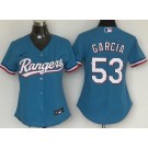 Women's Texas Rangers #53 Adolis Garcia Light Blue Cool Base Jersey