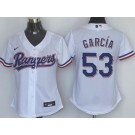 Women's Texas Rangers #53 Adolis Garcia White Cool Base Jersey