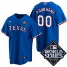 Women's Texas Rangers Customized Blue 2023 World Series Cool Base Jersey