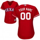 Women's Texas Rangers Customized Red Cool Base Jersey