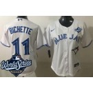 Women's Toronto Blue Jays #11 Bo Bichette White 2025 World Series Cool Base Jersey