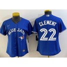 Women's Toronto Blue Jays #22 Ernie Clement Blue Cool Base Jersey