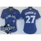 Women's Toronto Blue Jays #27 Vladimir Guerrero Jr Royal 2025 World Series Cool Base Jersey