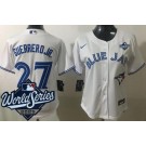Women's Toronto Blue Jays #27 Vladimir Guerrero Jr White 2025 World Series Cool Base Jersey