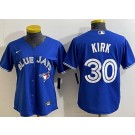 Women's Toronto Blue Jays #30 Alejandro Kirk Blue Cool Base Jersey