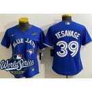 Women's Toronto Blue Jays #39 Trey Yesavage Blue 2025 World Series Cool Base Jersey