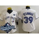 Women's Toronto Blue Jays #39 Trey Yesavage White 2025 World Series Cool Base Jersey