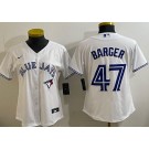 Women's Toronto Blue Jays #47 Addison Barger White Cool Base Jersey