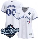 Women's Toronto Blue Jays Custom White 2025 World Series Cool Base Jersey