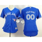 Women's Toronto Blue Jays Customized Royal Blue Cool Base Jersey